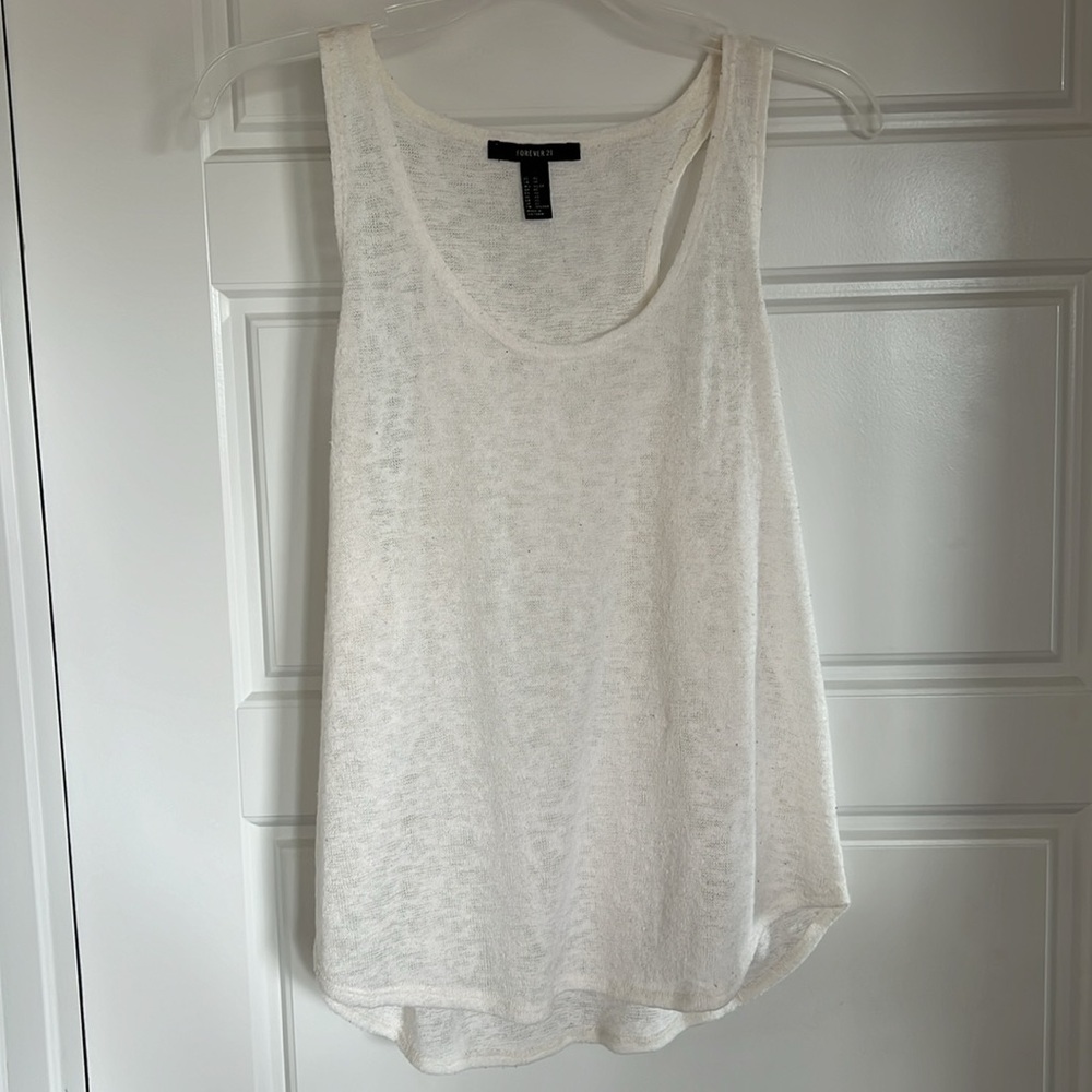Forever 21 basic white tank top size xs